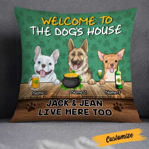 Personalized Patrick’s Day Dog Pillow