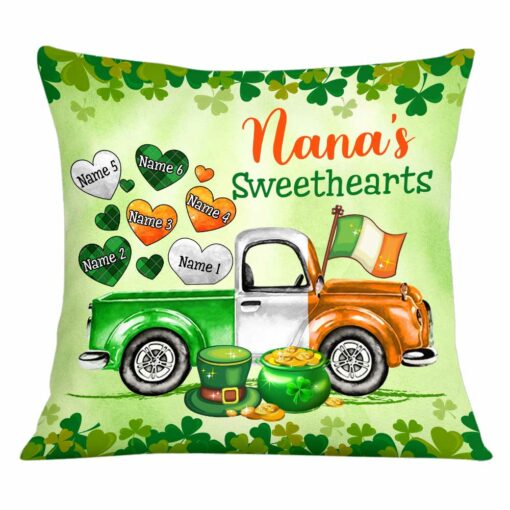 Personalized Patrick’s Day Mom Grandma Nana Grandkids Pillow