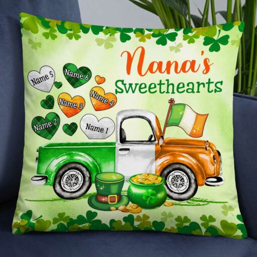 Personalized Patrick’s Day Mom Grandma Nana Grandkids Pillow