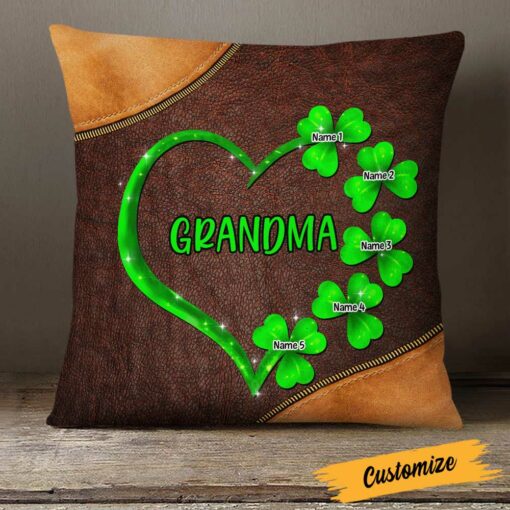 Personalized Patrick’s Day Mom Grandma Pillow