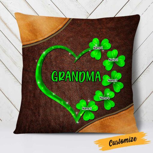 Personalized Patrick’s Day Mom Grandma Pillow