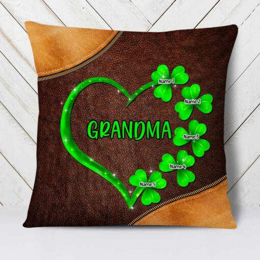 Personalized Patrick’s Day Mom Grandma Pillow