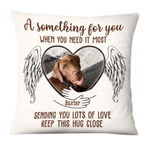 Personalized Pet Memory Pet Loss Gift Sending You Lots Of Love Custom Photo Pillow