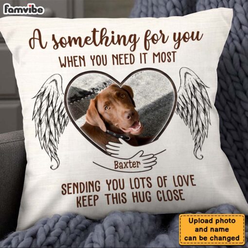 Personalized Pet Memory Pet Loss Gift Sending You Lots Of Love Custom Photo Pillow