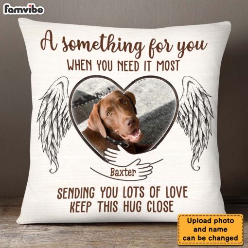 Personalized Pet Memory Pet Loss Gift Sending You Lots Of Love Custom Photo Pillow