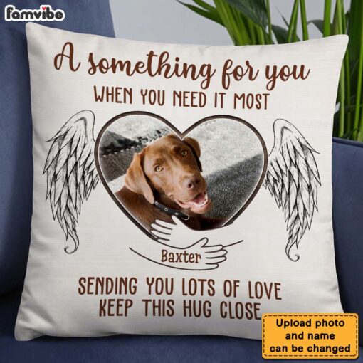 Personalized Pet Memory Pet Loss Gift Sending You Lots Of Love Custom Photo Pillow