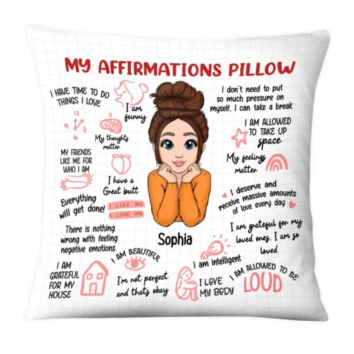 Personalized Positive Affirmations Pillow