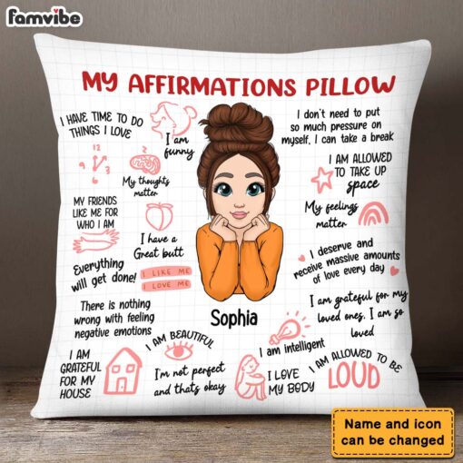 Personalized Positive Affirmations Pillow