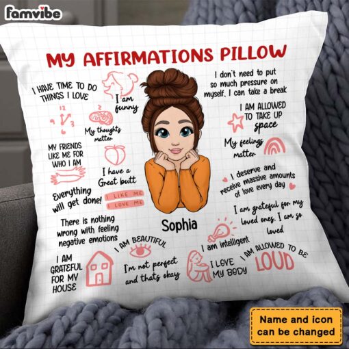 Personalized Positive Affirmations Pillow