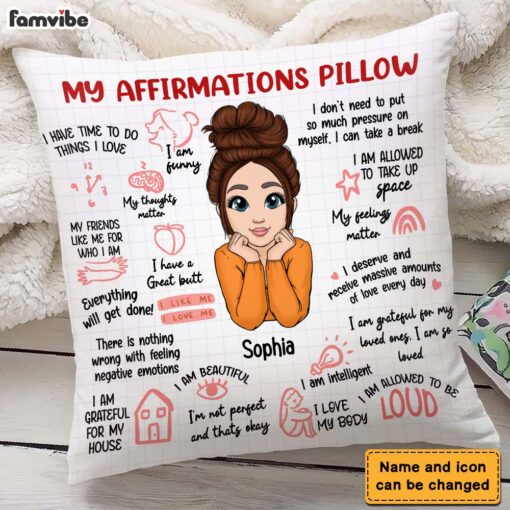 Personalized Positive Affirmations Pillow