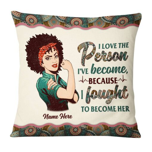 Personalized Proud Nurse BWA I Fought To Become Her Pillow