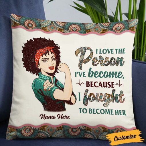 Personalized Proud Nurse BWA I Fought To Become Her Pillow