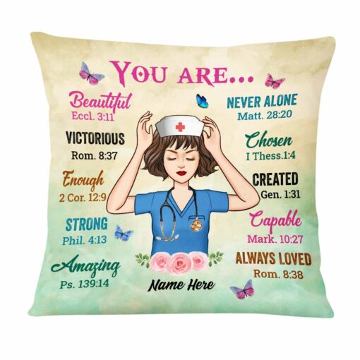 Personalized Proud Nurse Jesus Pillow