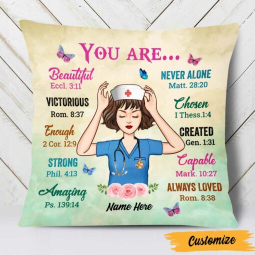 Personalized Proud Nurse Jesus Pillow