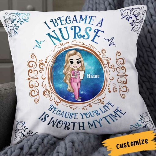 Personalized Proud Nurse Pillow