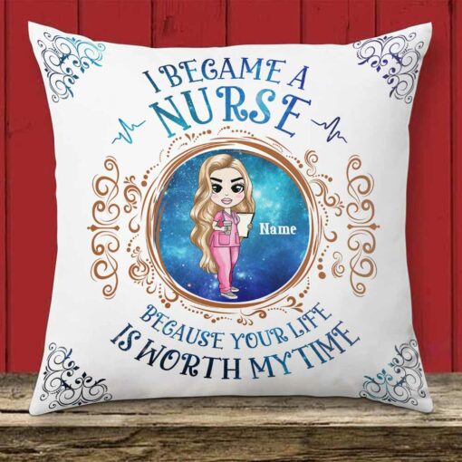 Personalized Proud Nurse Pillow