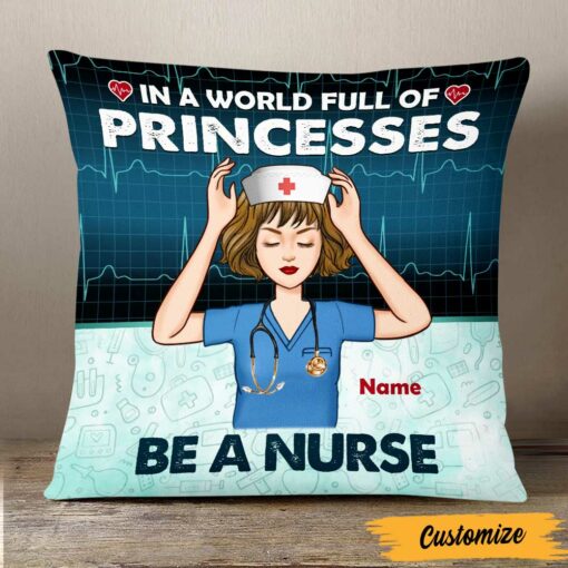 Personalized Proud Nurse Princess Pillow