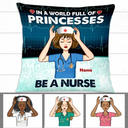 Personalized Proud Nurse Princess Pillow