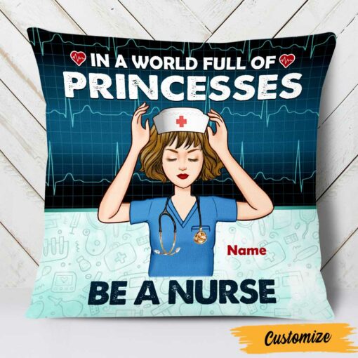 Personalized Proud Nurse Princess Pillow