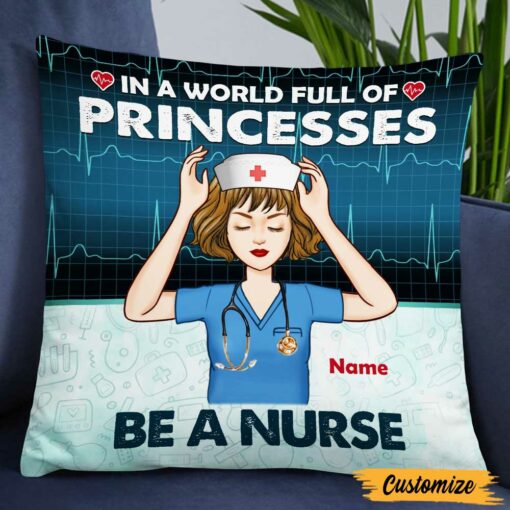 Personalized Proud Nurse Princess Pillow