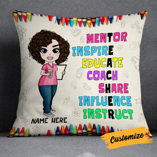 Personalized Proud Teacher Pillow