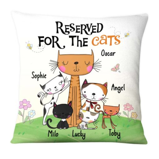 Personalized Reserved For The Cat Pillow