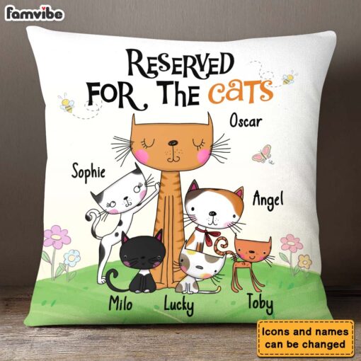 Personalized Reserved For The Cat Pillow