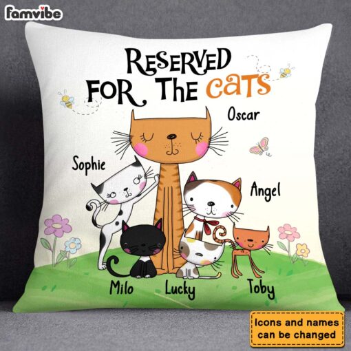 Personalized Reserved For The Cat Pillow