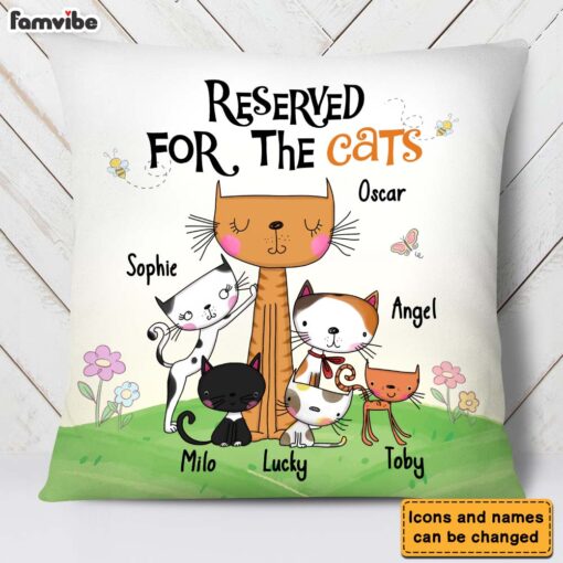 Personalized Reserved For The Cat Pillow