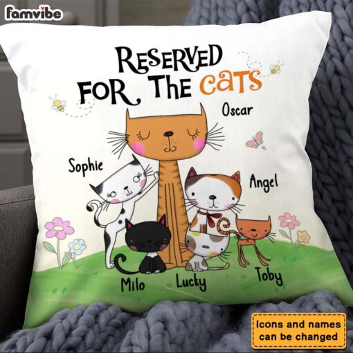 Personalized Reserved For The Cat Pillow