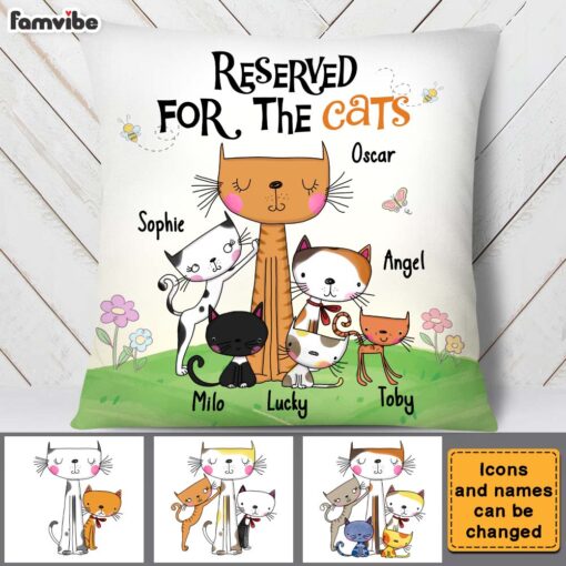 Personalized Reserved For The Cat Pillow