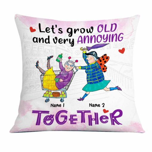 Personalized Senile And Old Friends Pillow