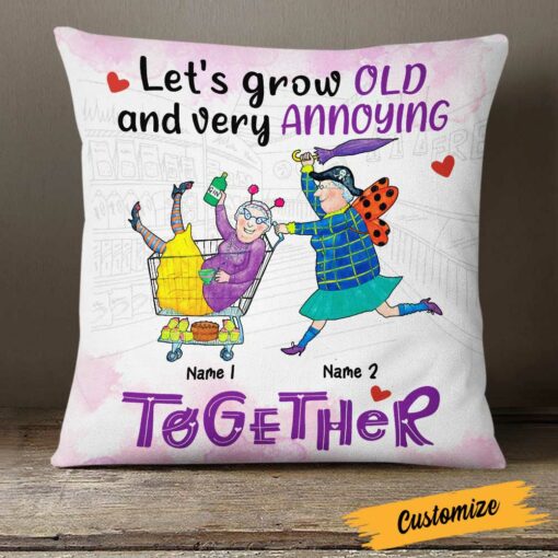 Personalized Senile And Old Friends Pillow