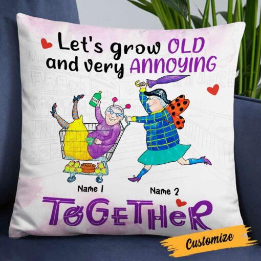 Personalized Senile And Old Friends Pillow