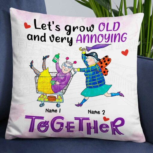 Personalized Senile And Old Friends Pillow