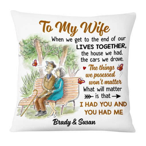 Personalized Senior Couple Love Anniversary Pillow