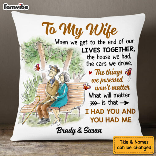 Personalized Senior Couple Love Anniversary Pillow