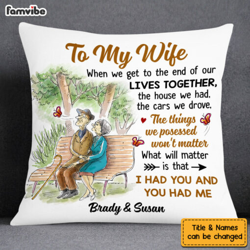 Personalized Senior Couple Love Anniversary Pillow