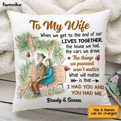 Personalized Senior Couple Love Anniversary Pillow