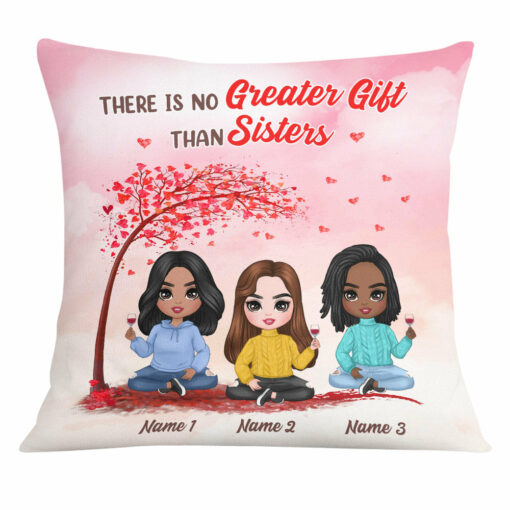 Personalized Sister No Greater Gift Pillow