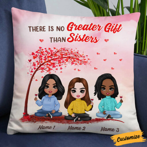 Personalized Sister No Greater Gift Pillow