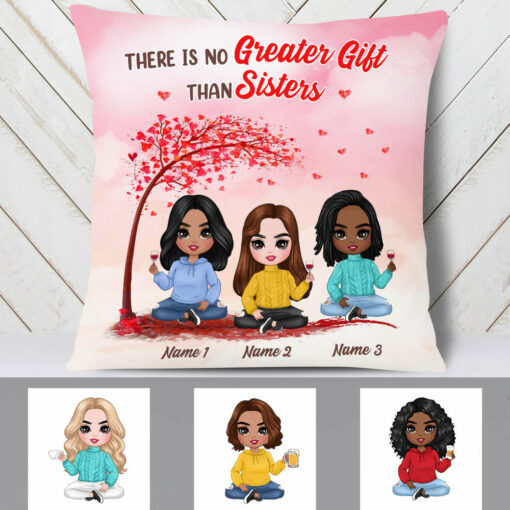 Personalized Sister No Greater Gift Pillow