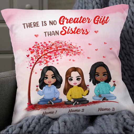 Personalized Sister No Greater Gift Pillow