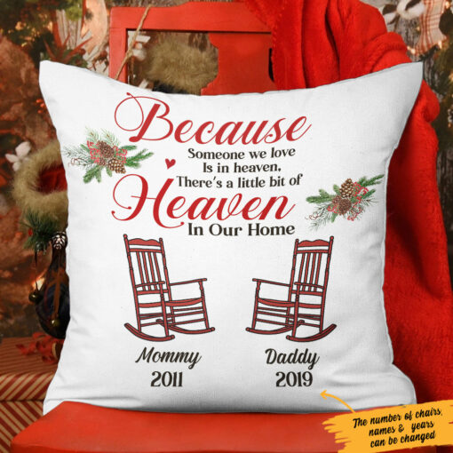 Personalized Someone We Love In Heaven Christmas Pillow