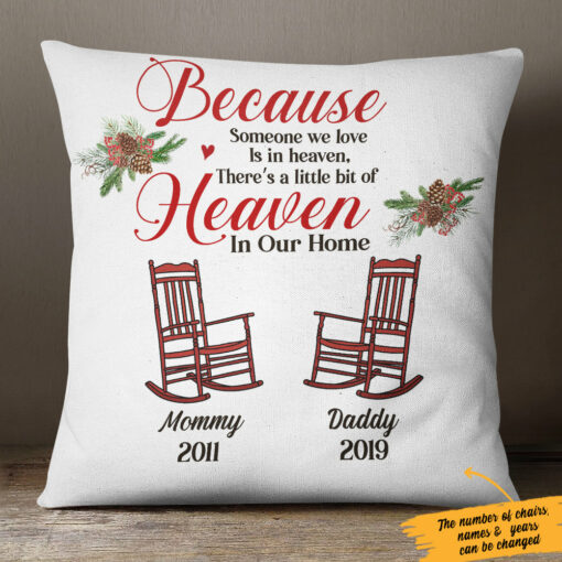 Personalized Someone We Love In Heaven Christmas Pillow