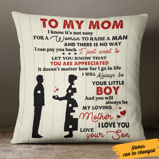 Personalized Son & Daughter To Mom Pillow