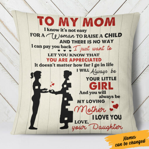 Personalized Son & Daughter To Mom Pillow