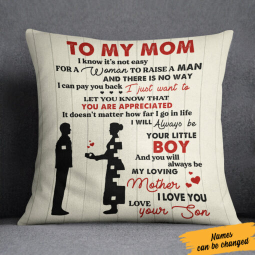 Personalized Son & Daughter To Mom Pillow