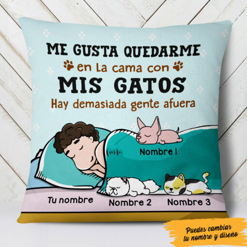 Personalized Spanish Cat Gato Pillow