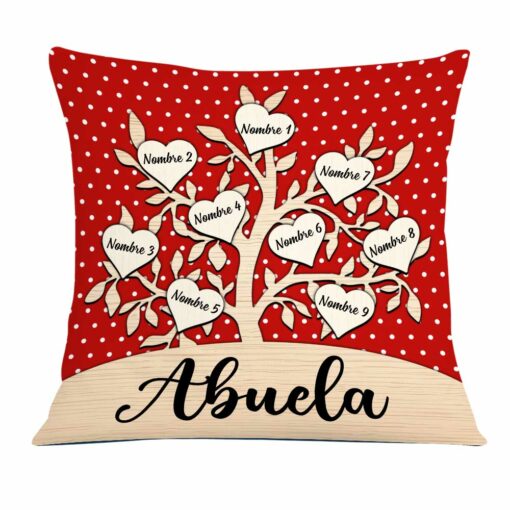 Personalized Spanish Grandson Granddaughter Son Daughter Mom Grandma Abuela Pillow